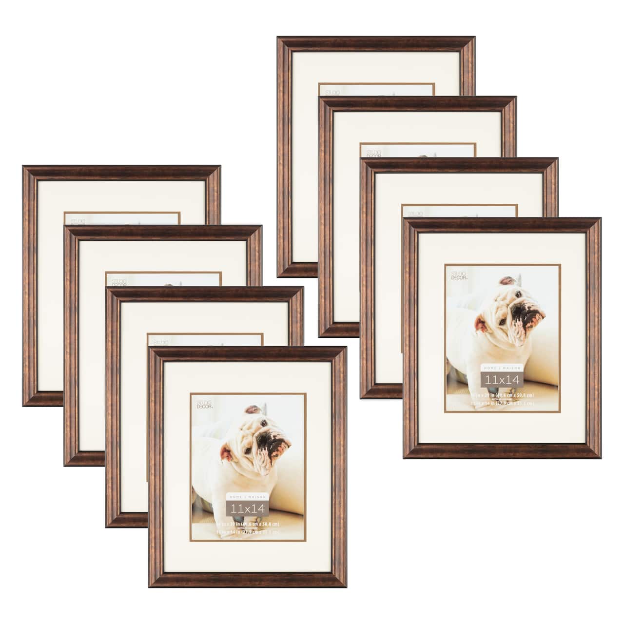 8 Pack: Bronze 11" x 14" Frame with Mat, Home by Studio Décor®